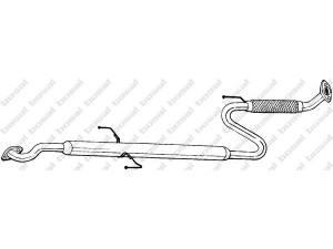 BOSAL 287-909 vidurinis duslintuvas 
 Išmetimo sistema -> Duslintuvas
17420-64090, 17420-64091, 17420-64101