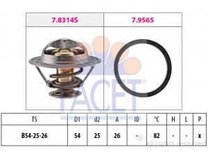 FACET 7.8677 termostatas, aušinimo skystis 
 Aušinimo sistema -> Termostatas/tarpiklis -> Thermostat
1338 90, 1338 90