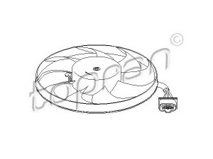 TOPRAN 111 442 ventiliatorius, radiatoriaus 
 Aušinimo sistema -> Oro aušinimas
1J0 959 455R, 1J0 959 455R, 1J0 959 455R