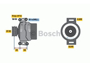 BOSCH 0 124 325 039 kintamosios srovės generatorius 
 Elektros įranga -> Kint. sr. generatorius/dalys -> Kintamosios srovės generatorius
05134 199AB, 5134 199AB, 012 154 20 02