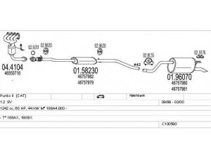 MTS C100590013309 išmetimo sistema 
 Išmetimo sistema -> Išmetimo sistema, visa