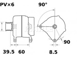 MAHLE ORIGINAL MG 253 kintamosios srovės generatorius 
 Elektros įranga -> Kint. sr. generatorius/dalys -> Kintamosios srovės generatorius
028 903 028 J