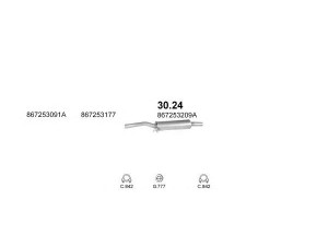 POLMO POLMO10494 išmetimo sistema 
 Išmetimo sistema -> Išmetimo sistema, visa