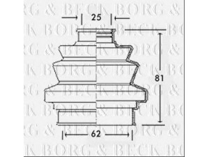 BORG & BECK BCB2196 gofruotoji membrana, kardaninis velenas 
 Ratų pavara -> Gofruotoji membrana