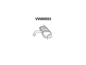 VENEPORTE VW80503 galinis duslintuvas 
 Išmetimo sistema -> Duslintuvas
1T0253609D