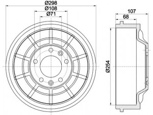 HELLA PAGID 8DT 355 301-021 stabdžių būgnas 
 Stabdžių sistema -> Būgninis stabdys -> Stabdžių būgnas
424751, 424756, 1400178980, 1401417180