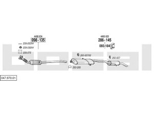 BOSAL 047.970.01 išmetimo sistema 
 Išmetimo sistema -> Išmetimo sistema, visa