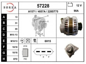 EAI 57228 kintamosios srovės generatorius
RF7J18300A, A3TB6581