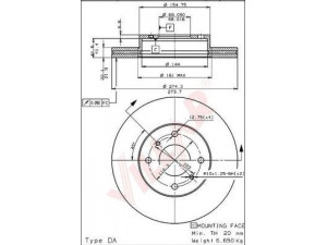 VILLAR 628.1939 stabdžių diskas
4020616E01