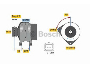 BOSCH 0 986 049 700 kintamosios srovės generatorius 
 Elektros įranga -> Kint. sr. generatorius/dalys -> Kintamosios srovės generatorius
5705 4K, 5705 5C, 5705 5V, 5705 7E