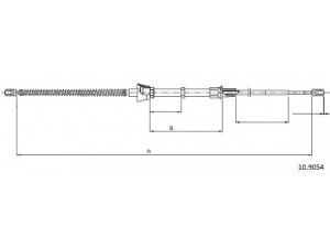 CABOR 10.9054 trosas, stovėjimo stabdys
1J0609721BA
