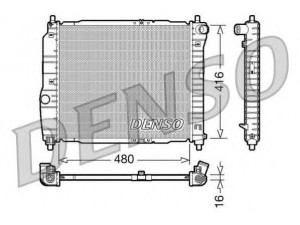 DENSO DRM15003 radiatorius, variklio aušinimas 
 Aušinimo sistema -> Radiatorius/alyvos aušintuvas -> Radiatorius/dalys
96443475, 96536523, 96816481