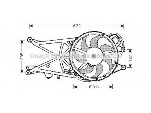 AVA QUALITY COOLING OL7530 ventiliatorius, radiatoriaus 
 Aušinimo sistema -> Oro aušinimas
1314548, 1341375, 1341381, 6341166