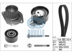 RUVILLE 56638701 vandens siurblio ir paskirstymo diržo komplektas 
 Diržinė pavara -> Paskirstymo diržas/komplektas -> Paskirstymo diržas/komplektas
1609525880, 16 095 258 80