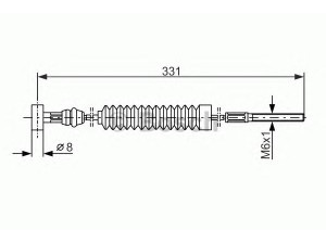 BOSCH 1 987 477 539 trosas, stovėjimo stabdys 
 Stabdžių sistema -> Valdymo svirtys/trosai
46410 05020