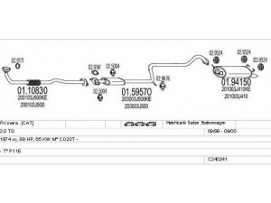 MTS C240241009748 išmetimo sistema 
 Išmetimo sistema -> Išmetimo sistema, visa