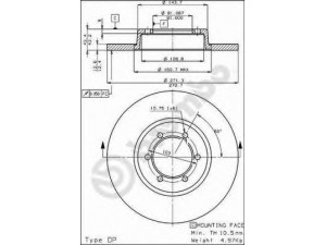 BREMBO 08.3956.20 stabdžių diskas 
 Stabdžių sistema -> Diskinis stabdys -> Stabdžių diskas
40206B9500