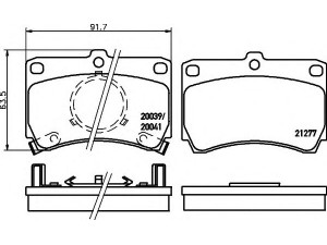 HELLA 8DB 355 005-631 stabdžių trinkelių rinkinys, diskinis stabdys 
 Techninės priežiūros dalys -> Papildomas remontas
BG354928ZA, B0923328Z, B0923328ZA