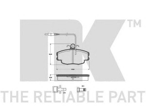 NK 221926 stabdžių trinkelių rinkinys, diskinis stabdys 
 Techninės priežiūros dalys -> Papildomas remontas
95658557