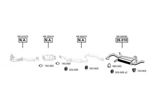 ASMET MI261505 išmetimo sistema 
 Išmetimo sistema -> Išmetimo sistema, visa