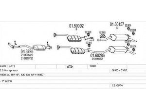 MTS C210674009303 išmetimo sistema 
 Išmetimo sistema -> Išmetimo sistema, visa