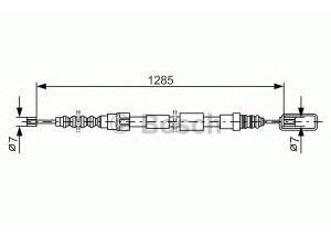 BOSCH 1 987 477 155 trosas, stovėjimo stabdys 
 Stabdžių sistema -> Valdymo svirtys/trosai
60 25 105 919