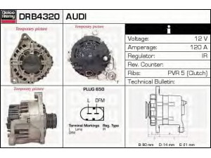 DELCO REMY DRB4320 kintamosios srovės generatorius 
 Elektros įranga -> Kint. sr. generatorius/dalys -> Kintamosios srovės generatorius