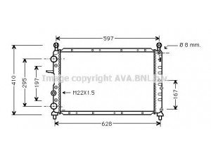 AVA QUALITY COOLING FT2099 radiatorius, variklio aušinimas 
 Aušinimo sistema -> Radiatorius/alyvos aušintuvas -> Radiatorius/dalys
46551214, 46421463, 46551214, 46551214