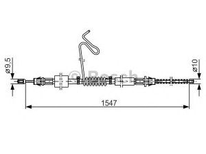 BOSCH 1 987 477 174 trosas, stovėjimo stabdys 
 Stabdžių sistema -> Valdymo svirtys/trosai
1C152 A809 CB, 1C152 A809 CE, 1C152 A809 CF