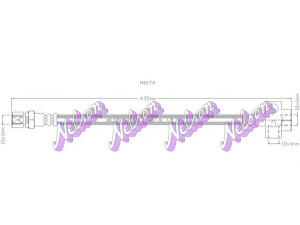 Brovex-Nelson H1674 stabdžių žarnelė 
 Stabdžių sistema -> Stabdžių žarnelės
562315, 562341, 90079571, 90079571