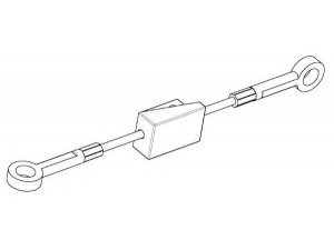 KAWE FO02144 trosas, stovėjimo stabdys 
 Stabdžių sistema -> Valdymo svirtys/trosai
1656491, 6502746, 89FB2853AC