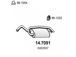 ASSO 14.7091 galinis duslintuvas 
 Išmetimo sistema -> Duslintuvas
1019415, 1076514, 6493597
