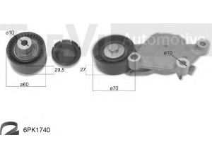 TREVI AUTOMOTIVE KA1246 V formos rumbuotas diržas, komplektas 
 Techninės priežiūros dalys -> Techninės priežiūros intervalai