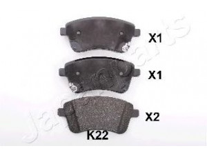 JAPANPARTS PA-K22AF stabdžių trinkelių rinkinys, diskinis stabdys 
 Techninės priežiūros dalys -> Papildomas remontas
58101-1PA00