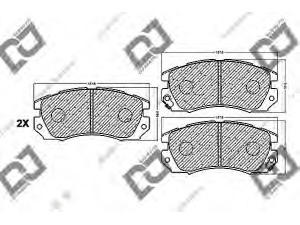 DJ PARTS BP1061 stabdžių trinkelių rinkinys, diskinis stabdys 
 Techninės priežiūros dalys -> Papildomas remontas
AY040-FJ002, AY040FJ002, 26296-AA040