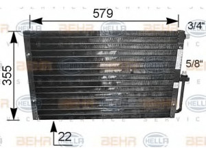 HELLA 8FC 351 039-091 kondensatorius, oro kondicionierius