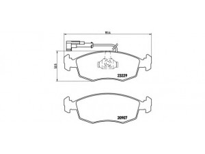 BREMBO P 23 063 stabdžių trinkelių rinkinys, diskinis stabdys 
 Techninės priežiūros dalys -> Papildomas remontas
71770962, 9946788, 9946861