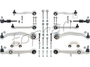 TOPRAN 114 523 jungčių komplektas, rato pakaba 
 Ašies montavimas/vairavimo mechanizmas/ratai -> Valdymo svirtis/pasukamosios svirties sujungimas -> Vairo trauklės (valdymo svirtis, išilginis balansyras, diago
8E0 498 KIT01, 4D0 407 693AC, 4D0 407 693AD