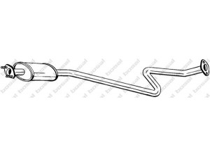 BOSAL 283-195 vidurinis duslintuvas 
 Išmetimo sistema -> Duslintuvas
20100-1F600, 20300-1F500, 20300-1F500KE
