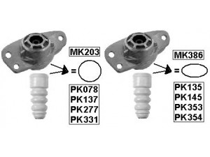 MONROE PK135 apsauginio dangtelio komplektas, amortizatorius 
 Ašies montavimas/vairavimo mechanizmas/ratai -> Montavimas, pakabos statramstis
1K0511353J, 1K0513425