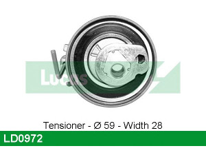 LUCAS ENGINE DRIVE LD0972 įtempiklio skriemulys, paskirstymo diržas