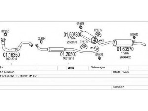 MTS C070067000989 išmetimo sistema