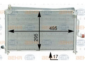 HELLA 8FC 351 302-641 kondensatorius, oro kondicionierius 
 Oro kondicionavimas -> Kondensatorius
96569392, 96566331, 96569392