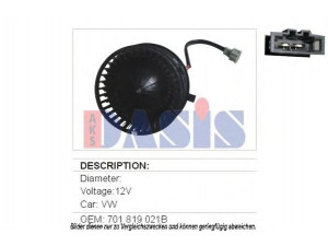AKS DASIS 048015N vidaus pūtiklis 
 Šildymas / vėdinimas -> Orpūtė/dalys
357819021, 701819021B