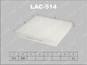 LYNXauto LAC-514 filtras, salono oras 
 Techninės priežiūros dalys -> Techninės priežiūros intervalai
08R79-ST3-600, 79831-S04-003, 79831-ST3-E01