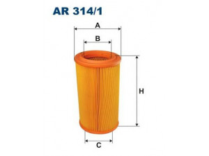 FILTRON AR314/1 oro filtras 
 Techninės priežiūros dalys -> Techninės priežiūros intervalai
1444H2, 1444H1, 1444VE, PC1096