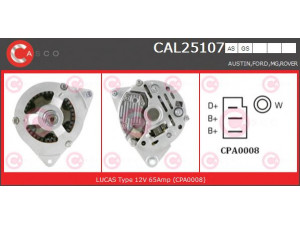 CASCO CAL25107AS kintamosios srovės generatorius 
 Elektros įranga -> Kint. sr. generatorius/dalys -> Kintamosios srovės generatorius
1005348, 5021175, 5023529, 81BB10300CA