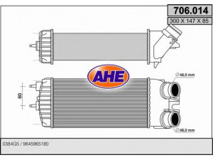 AHE 706.014 tarpinis suslėgto oro aušintuvas, kompresorius 
 Variklis -> Oro tiekimas -> Įkrovos agregatas (turbo/superįkrova) -> Tarpinis suslėgto oro aušintuvas
0384G5