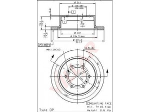 VILLAR 628.1401 stabdžių diskas 
 Dviratė transporto priemonės -> Stabdžių sistema -> Stabdžių diskai / priedai
MB618797