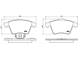 BREMBO P 85 107 stabdžių trinkelių rinkinys, diskinis stabdys 
 Techninės priežiūros dalys -> Papildomas remontas
7H0698151C